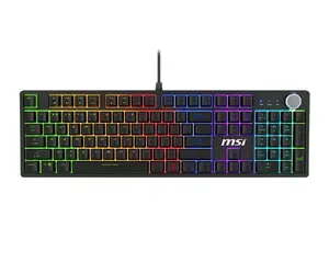MSI FORGE GK320 RED Механическая игровая клавиатура Проводная USB Полноразмерная QWERTY US International RGB подсветка Черная