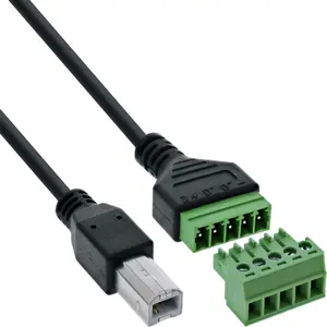 InLine 92504I USB-B to 5-pin Terminal Block Cable