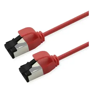 Network cable ROLINE Cat8.1 U/FTP (STP) Red 0.3 m RJ-45–RJ-45