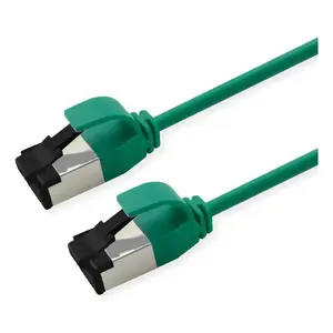 Сетевой патч‑кабель ROLINE Cat8.1 U/FTP (STP) 0,15 м зелёный RJ-45–RJ-45