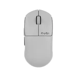 Bezvadu pele Nubi NM1 — balta, optiska, kompakta, ar USB uztvērēju (NM1-WL-WH)