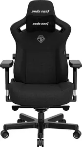 Biroja krēsls Anda Seat AD12YDC-XL-01-B-CF — polsterēts sēdeklis un atzveltne, melns, maksimālais augstums 134.5 cm, atzveltnes 56.5×83 cm