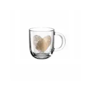 Glass cup LEONARDO Emozione 0.4 L, Gold transparent, Single, H 150 mm, Ø 9 cm