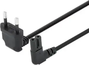 Power cable MANHATTAN C7 to EU CEE7/16 right-angle, 3 m length