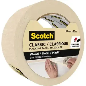 Painters masking tape 3M Classic 48 mm x 50 m, beige – for metal, plastic, wood