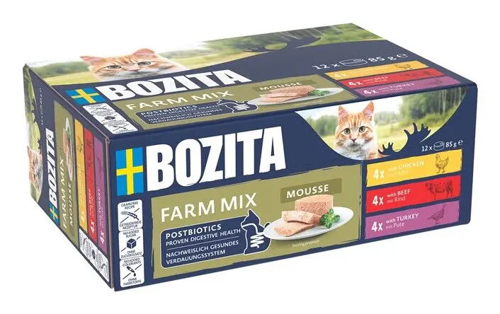 BOZITA Mitrā kaķu barība Mousse Mixed