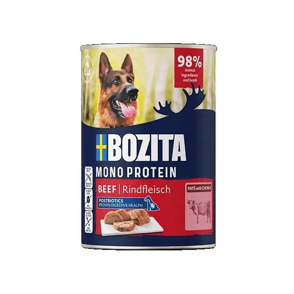 Konservēts suņu barības BOZITA liellopa pastēte