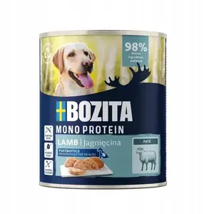Консервы-паштет для собак BOZITA ягнёнок 800 г — полный корм для взрослых, влажность 78%, белок 11%