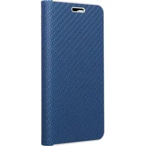 Чехол-папка OEM LUNA Book Carbon для Samsung S21 FE, синий, книжный формат