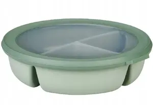 Food storage bowl Mepal Bento Bowl Cirqula nordic sage with 250+250+500 ml compartments