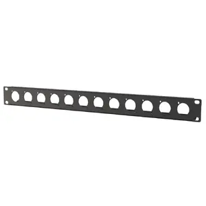 Rack panel 1U Lanview model LVR1U-12D-BL with 12 cutouts for keystone modules, black