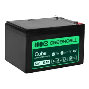 Green Cell AGM12V12AH-H Nepārtrauktās barošanas avota akumulators svina-skābes 12 V 12 Ah VRLA
