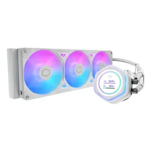 Šķidruma dzesēšanas komplekts Cooler Master MasterLiquid Atmos II 360 LCD White — 120 mm ventilatori, LDB gultnis, atbalsts LGA 1700/1200/115x un AM4/AM5