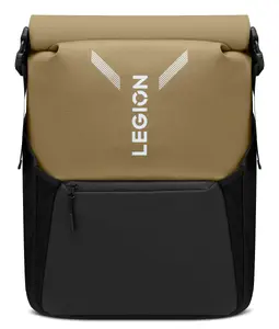 Игровой рюкзак для ноутбуков Lenovo Legion GB500 с диагональю 16 дюймов черного и желтого цветов из полиуретана, полиэстера и нейлона
