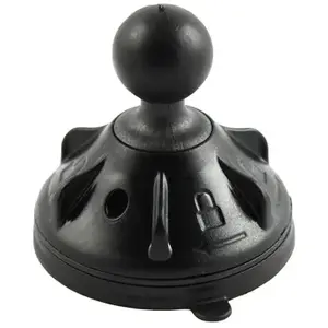 Suction cup ball base Brodit RAM Mounts Twist-Lock low profile, ball Ø 25.4 mm, black