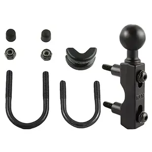 Stūres un bremžu/sajūga rezervuāra bumbu pamatne RAM Mounts RAM-B-309-7U, bumba Ø 2,54 cm, alumīnijs, melna gumija