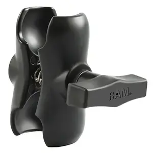 Double socket arm RAM Mounts RAM-201U-B, black, height 90.4 mm, weight 231.3 g