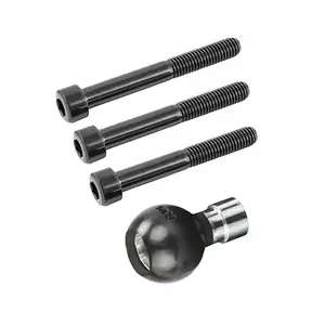 Handlebar clamp base RAM Mounts RAM-B-367U for motorcycle, aluminium and rubber, 2.54 cm ball, M8 bolts