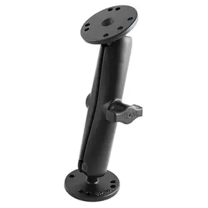 Mounting bracket RAM Mounts universal double ball mount with two round plates, black, height 185.7 mm, weight 340.2 g