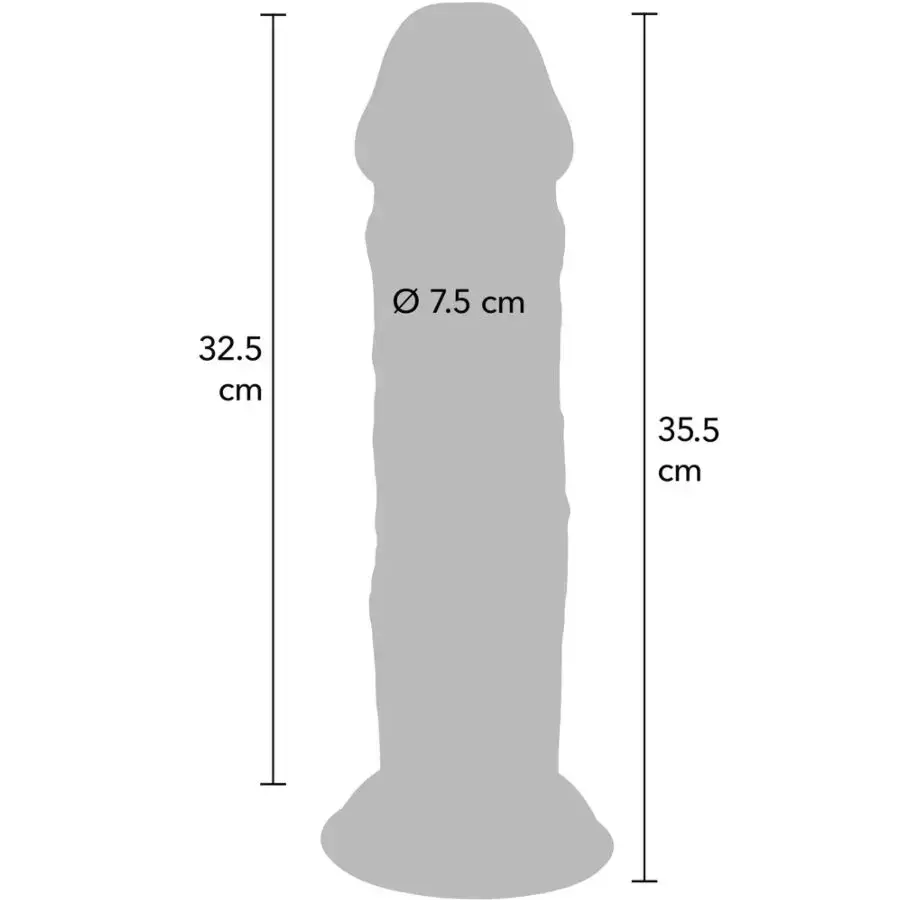 Dildo GET REAL Deluxe Thick Double-Density TPE Dong 35.5 cm Photo 4