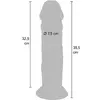 Dildo GET REAL Deluxe Thick Double-Density TPE Dong 35.5 cm Photo 4