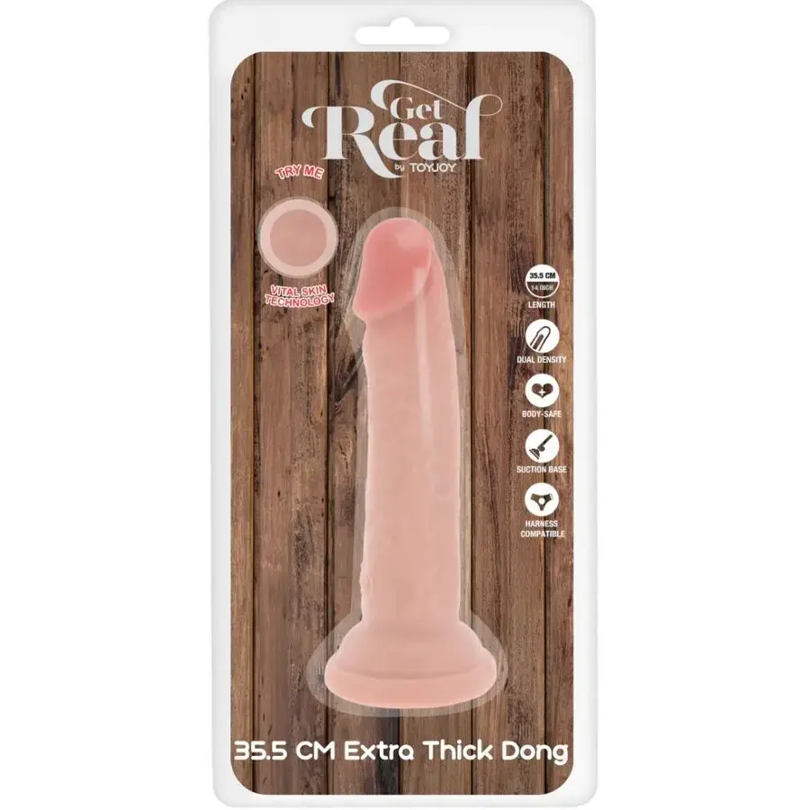 Dildo GET REAL Deluxe Thick Double-Density TPE Dong 35.5 cm Photo 5
