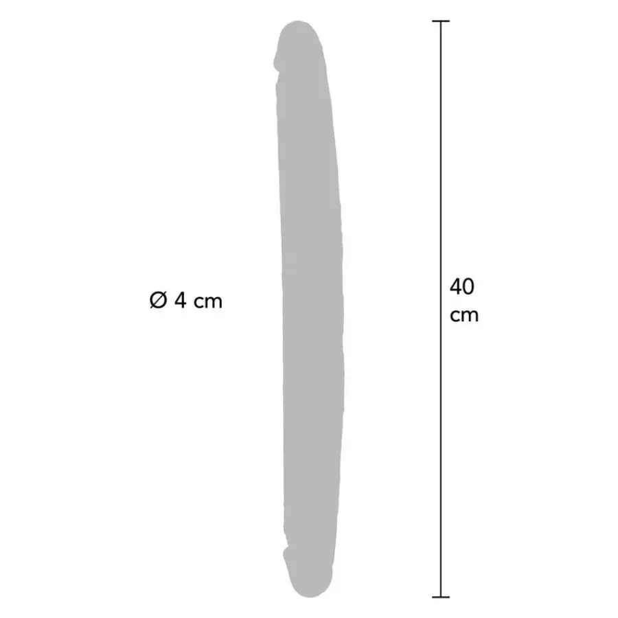 Double-ended silicone dildo GET REAL Caramel 40 cm Photo 3