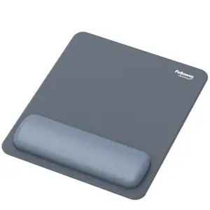 Fellowes Breyta Mouse Mat with Wrist Rest Ergonomic Aquamarine Monochromatic Antibacterial Protection