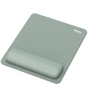 Fellowes Breyta Mouse Mat with Wrist Rest and Antibacterial Protection Sage