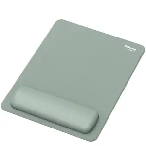 Mouse mat wrist rest Fellowes Breyta XL, ergonomic XL mouse pad, 280×210 mm, sage, antibacterial