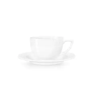 Porcelain tea cup with saucer Wilmax Julia Tase 170 ml, white