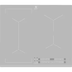 Встраиваемая индукционная варочная панель Electrolux EIV63440BS 4 зоны, серебристая, 590×520×44 мм, 7350 Вт, сенсорное управление