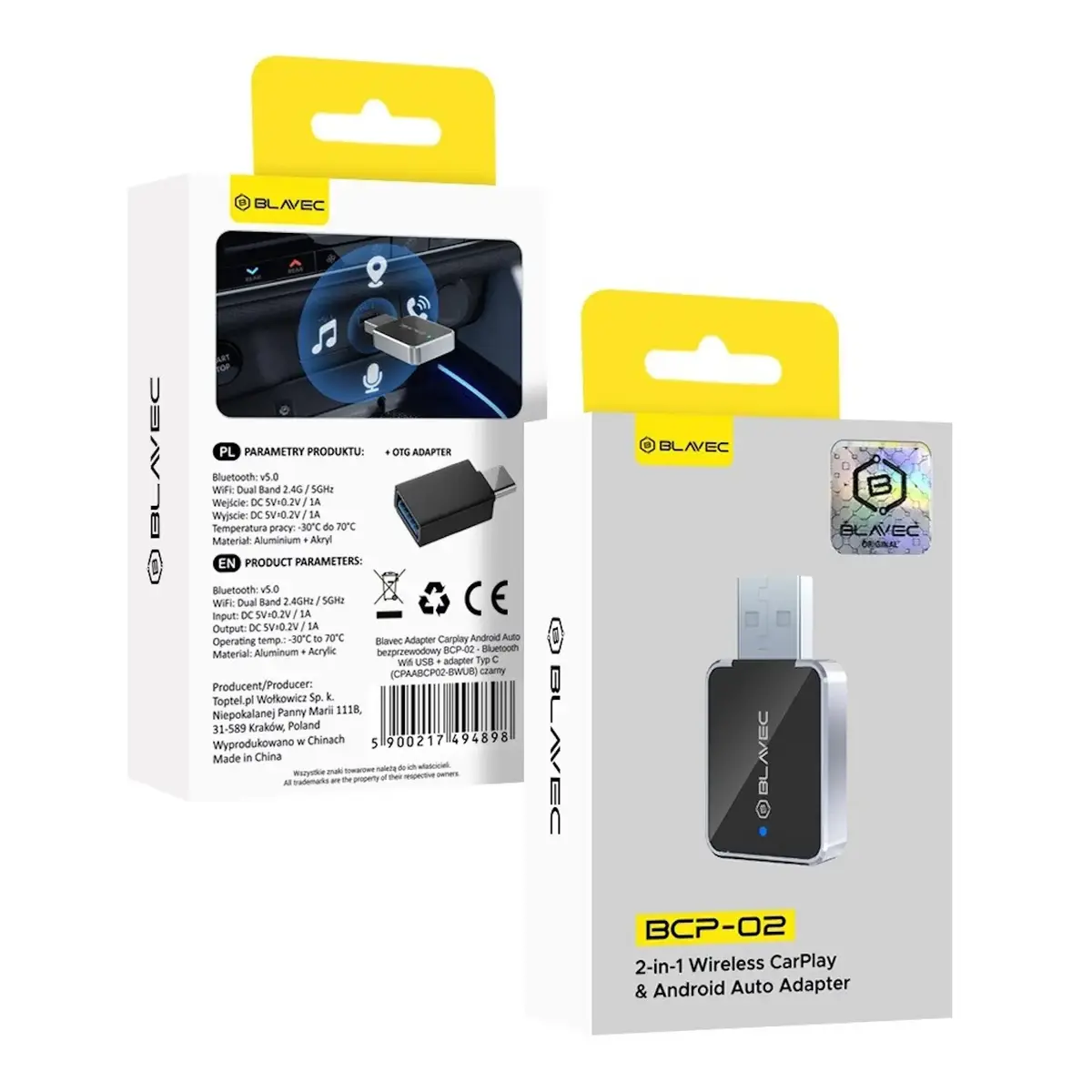 Беспроводной адаптер CarPlay/Android Auto Blavec BCP-02 Photo 4