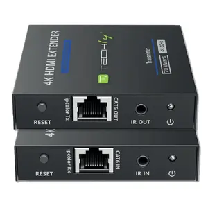 Передатчик и приёмник AV TECHLY IDATA EXT-565 — проводной удлинитель, до 4096×2160, поддержка Cat6/Cat6a/Cat7, чёрный