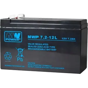 Sealed lead-acid battery mw power 12V 7.2Ah (model 12V/7.2AH-MWP)
