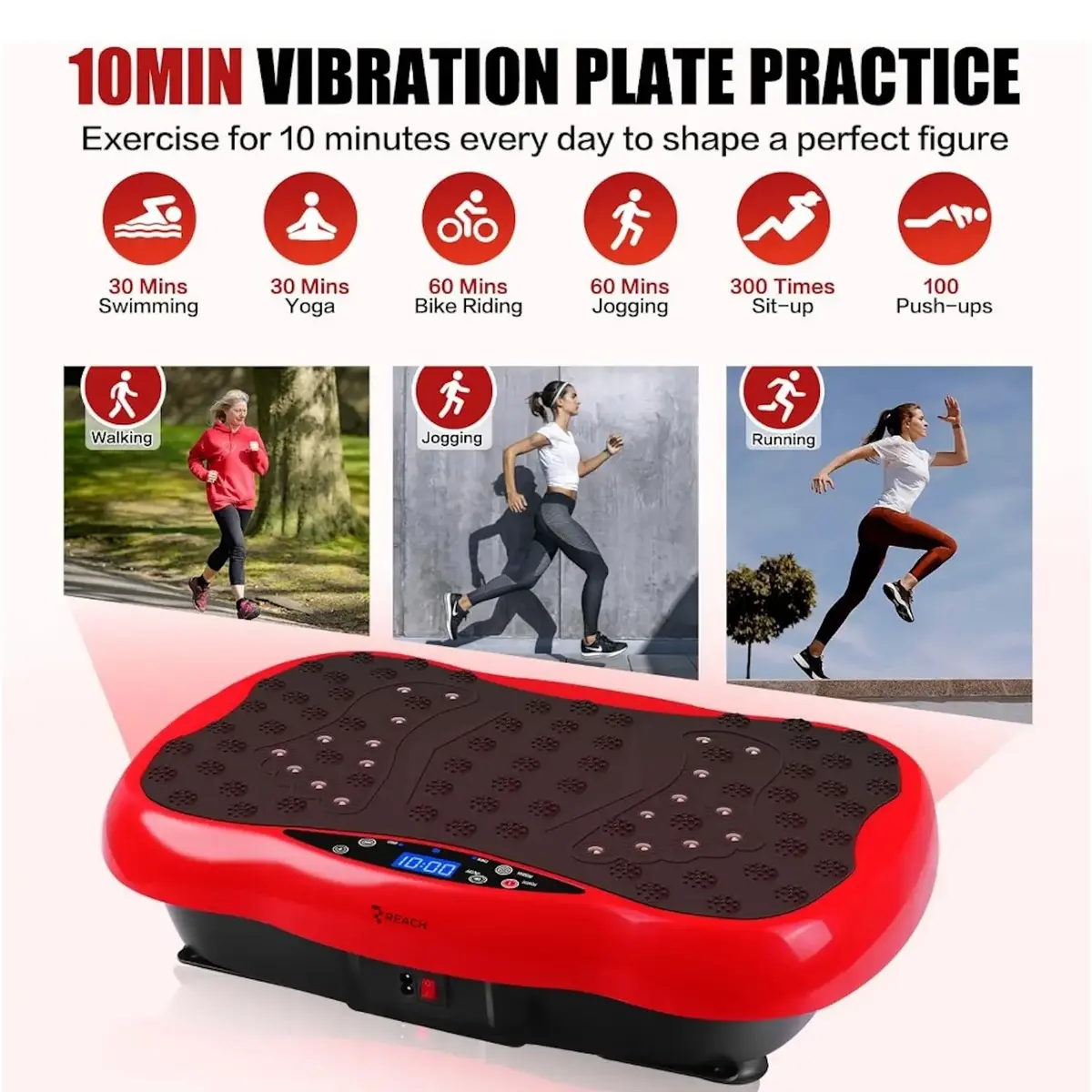 Vibrācijas platforma Riff EX200 ar tālvadību un LCD Photo 6