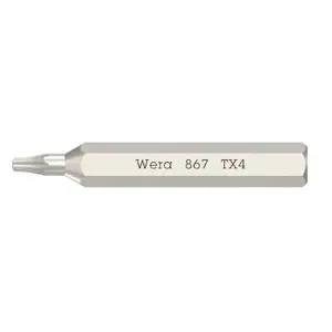 Screwdriver bit Wera 05058102001 Torx T4, length 30 mm, 1 piece