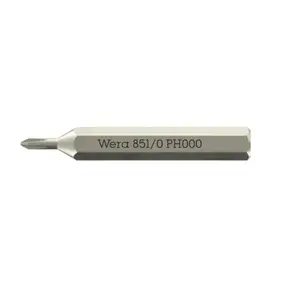 Screwdriver bit Wera PH 000, 30 mm — 1 pc, Phillips tip