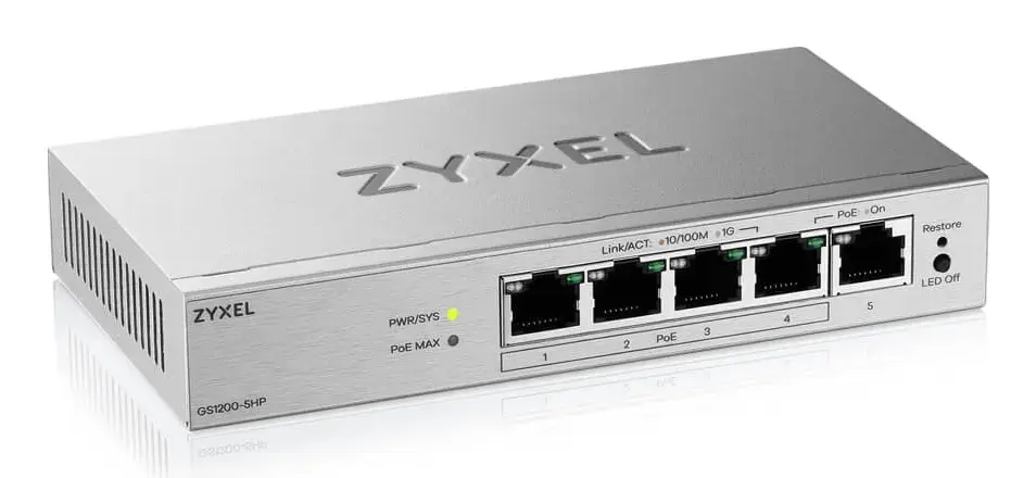 Zyxel GS1200-5HPV3 управляемый L2 Gigabit PoE Photo 2