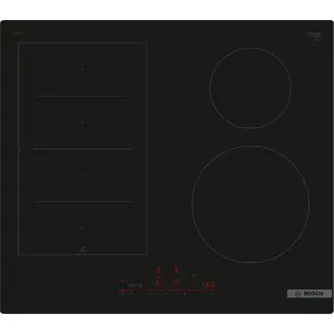 Built-in induction hob Bosch Serie 6 PIX61RHC1E 60 cm, 4-zone, black, touch controls, front panel