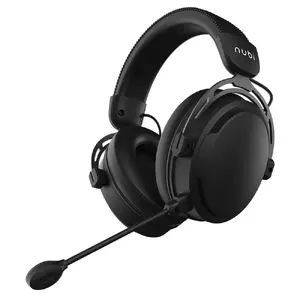 Беспроводная гарнитура Nubi NH1 Pro Wireless чёрная — накладная, с микрофоном, аккумулятор