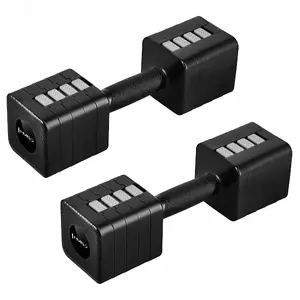 Adjustable Dumbbells HMS HL02 set 2 × 5 kg, black