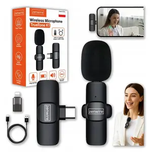 Mini apkakles mikrofons zenwire kapacitātes, paredzēts telefonam un datoram ar USB-C