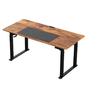 Galds Ultradesk Uplift Black, Brown — taisns taisnstūra 1600×750 mm, tērauda rāmis, 230 V
