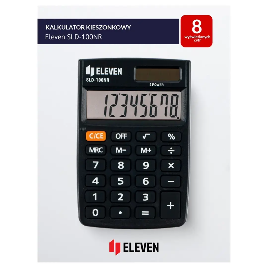 Карманный калькулятор Eleven SLD-100NR — 8 знаков Photo 4