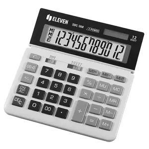Desktop calculator Eleven SDC-368 — 12-digit office/pocket calculator, solar and battery power, 152×152×27 mm, plastic housing