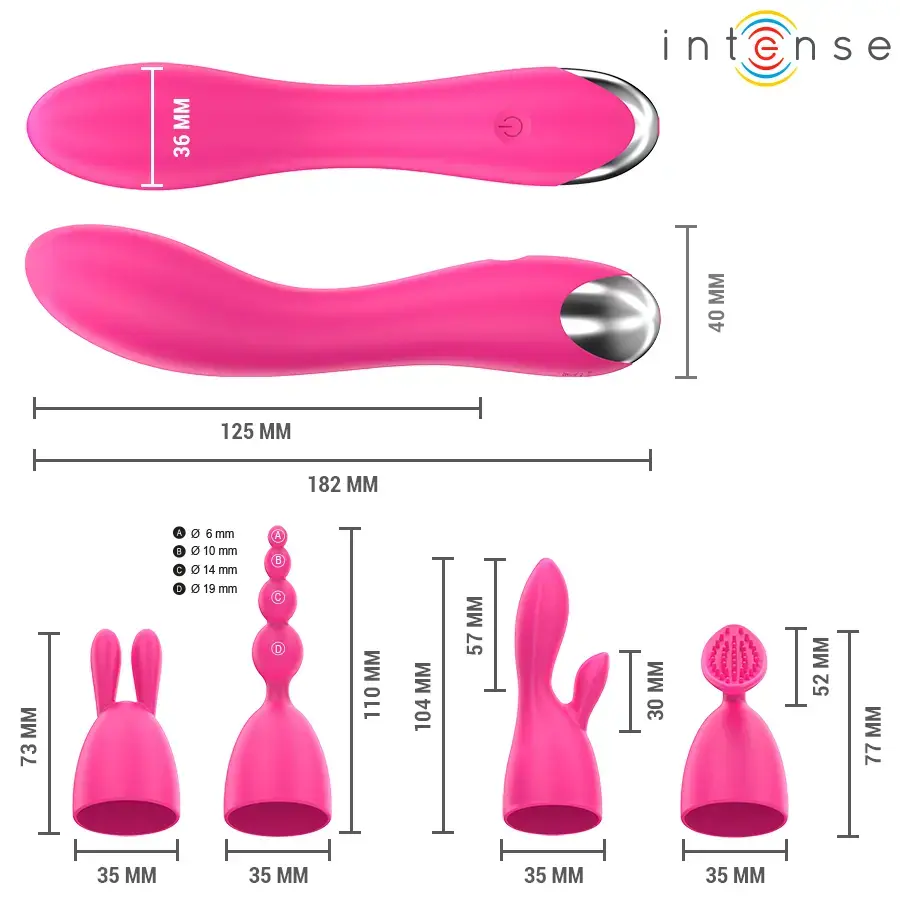 Vibrator INTENSE CHER interchangeable heads Photo 2