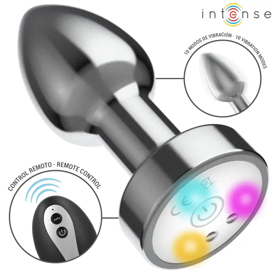 Anal plug INTENSE vibrating metal size S Photo 2