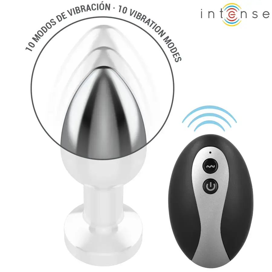 Anal plug INTENSE vibrating metal size S Photo 3