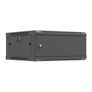 Sienas montāžas 19" skapītis LANBERG 4U 600×600 mm, melns